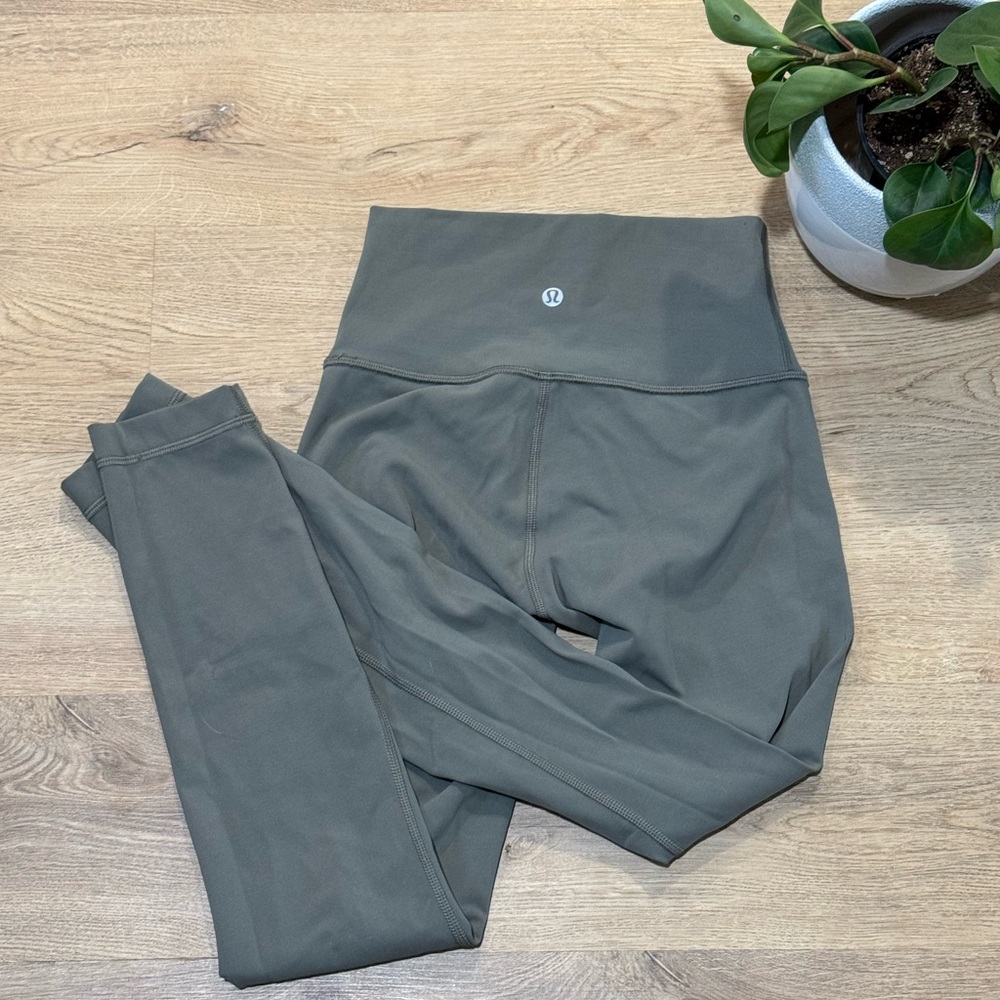 Lululemon High-Waisted Leggings in Olive